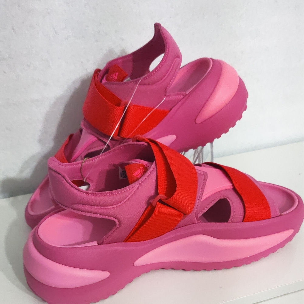adidas Women's Sandals in Pink and Red